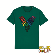 Load image into Gallery viewer, Rainbow “Bhalobasha” | Premium 100% Organic Cotton Unisex Bangla Chari-Tee
