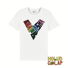 Load image into Gallery viewer, Rainbow “Bhalobasha” | Premium 100% Organic Cotton Unisex Bangla Chari-Tee
