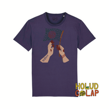 Load image into Gallery viewer, Red Henna x Holud Golap Collection | Shadhinota | Premium 100% Organic Cotton Unisex Bangla Chari-Tee
