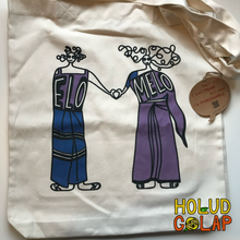 Load image into Gallery viewer, 100% Recycled Bangla Premium Tote Bag  | “Elo Melo” Couple
