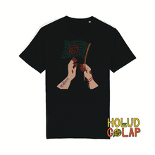 Load image into Gallery viewer, Red Henna x Holud Golap Collection | Shadhinota | Premium 100% Organic Cotton Unisex Bangla Chari-Tee
