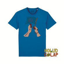 Load image into Gallery viewer, Red Henna x Holud Golap Collection | Shadhinota | Premium 100% Organic Cotton Unisex Bangla Chari-Tee
