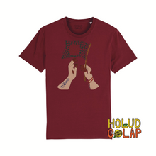 Load image into Gallery viewer, Red Henna x Holud Golap Collection | Shadhinota | Premium 100% Organic Cotton Unisex Bangla Chari-Tee
